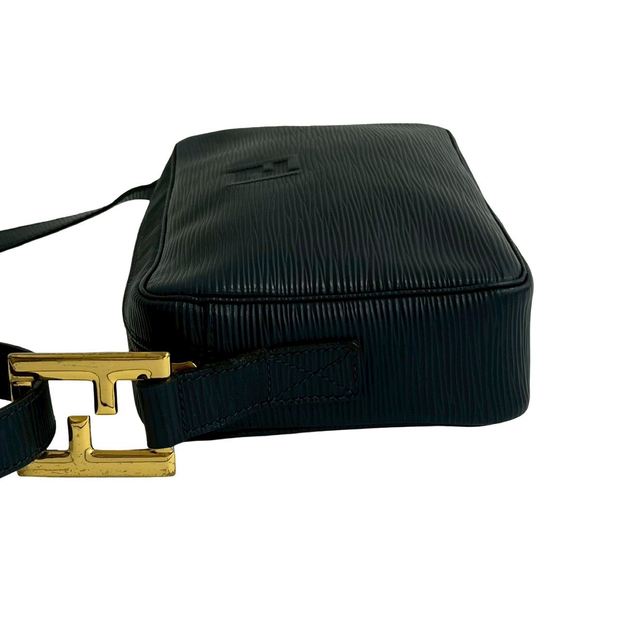 FENDI Shoulder Bag Epi Leather Navy