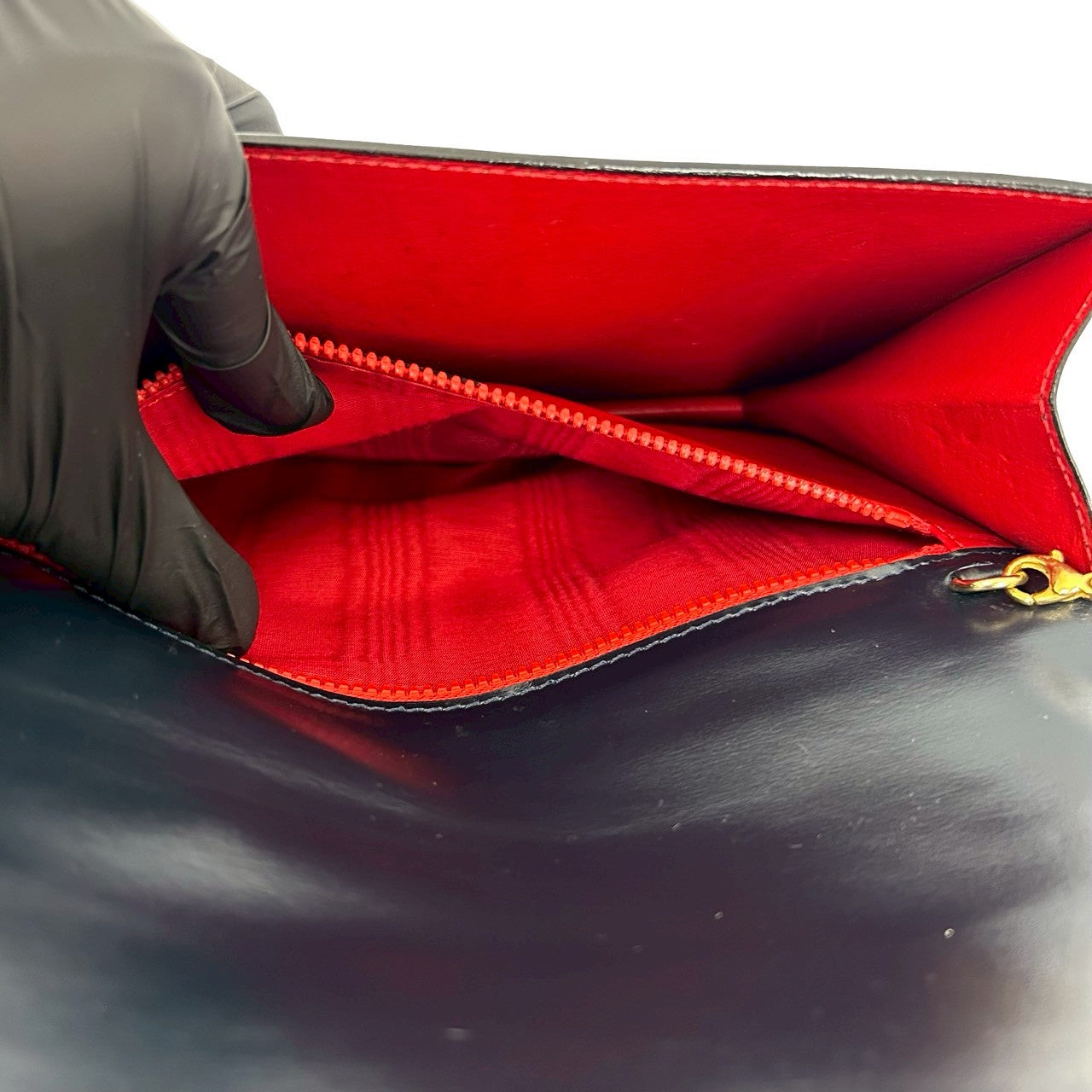 CELINE Shoulder Bag Calfskin Navy