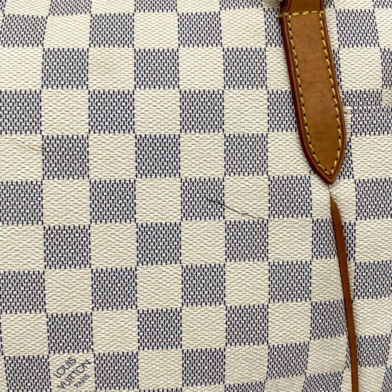 LOUIS VUITTON Tote Bag PVC white Damier Azur Totally MM