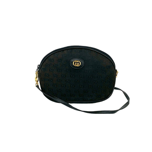 GUCCI Shoulder Bag canvas black