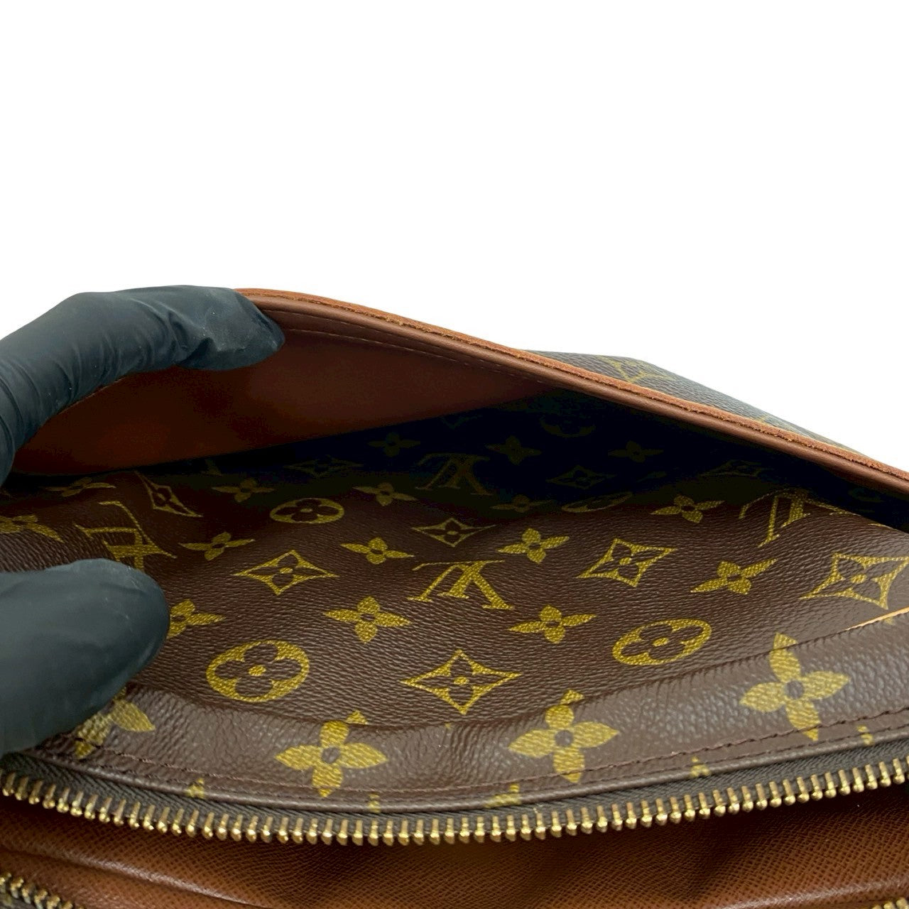 LOUIS VUITTON Shoulder Bag leather Brown Monogram Jeune filleMM