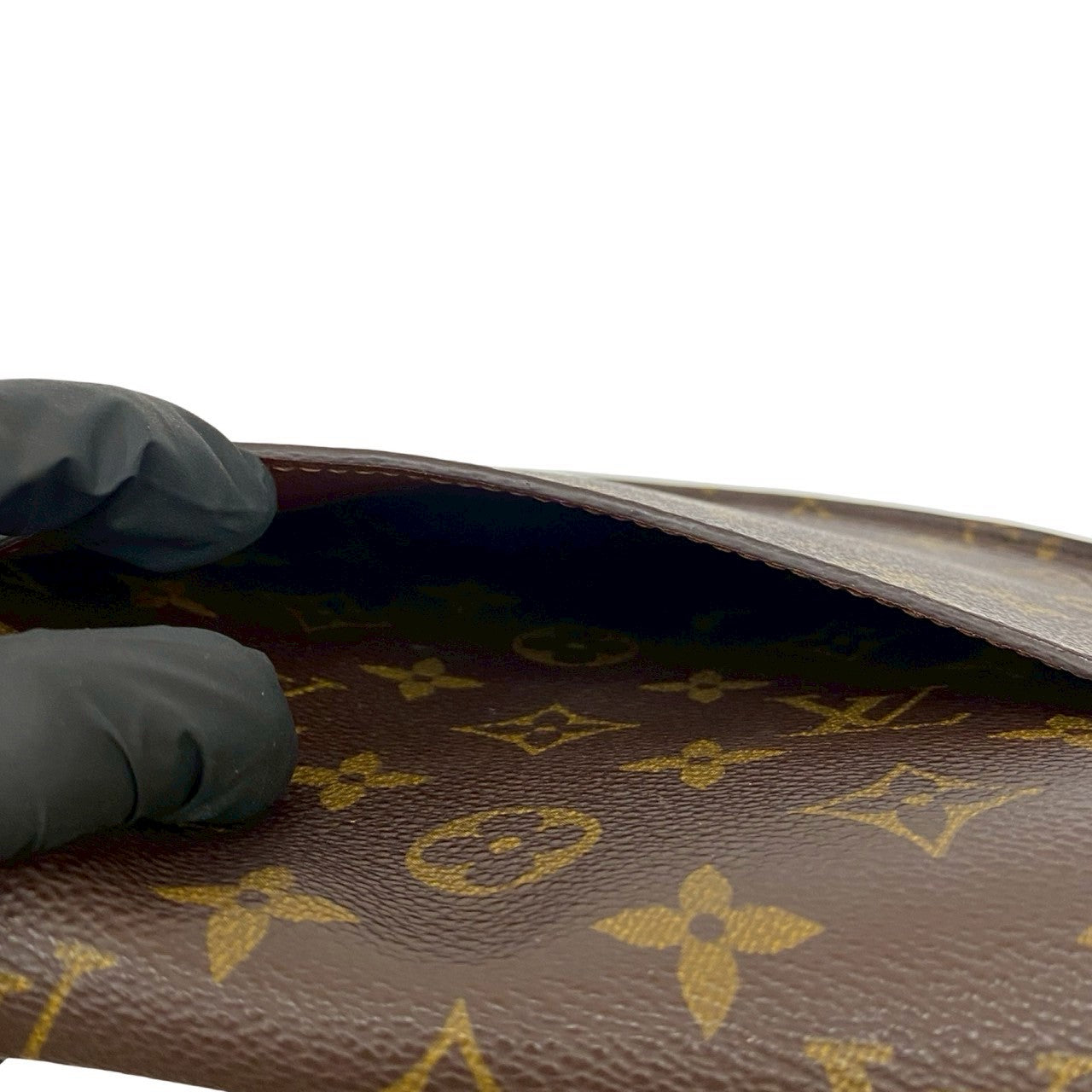 LOUIS VUITTON Shoulder Bag leather Brown Monogram Saint-CloudMM