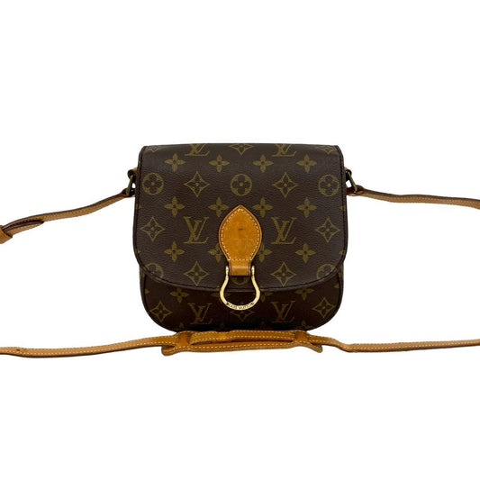 LOUIS VUITTON Shoulder Bag leather Brown Monogram Saint-CloudMM