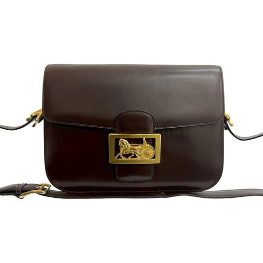 CELINE Shoulder Bag leather Brown