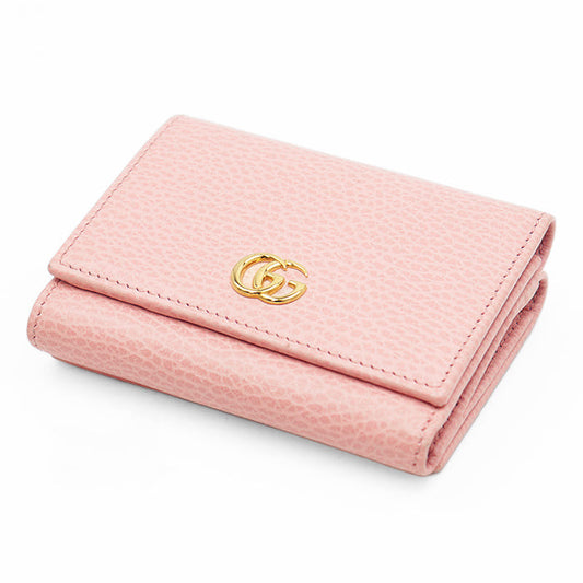 GUCCI Tri-fold wallet leather pink