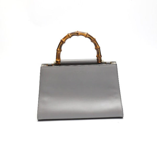 GUCCI Handbag 459076 Bamboo gray 2WAY Bamboo Women Used Authentic