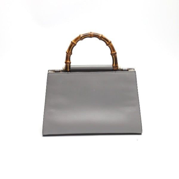 GUCCI Handbag 459076 Bamboo gray 2WAY Bamboo Women Used Authentic