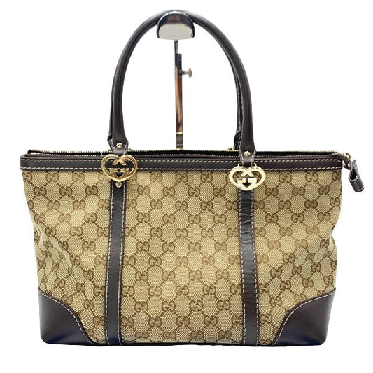 GUCCI Tote Bag 257069 GG canvas beige Handbag GG pattern canvas unisex(Unisex) Used Authentic