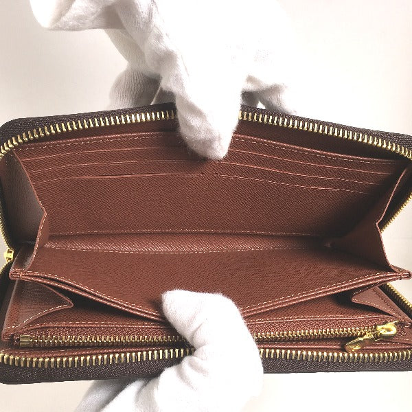 LOUIS VUITTON Long Wallet Purse M42616 Monogram canvas Brown Long Wallet Purse Monogram Zippy wallet unisex(Unisex) Used Authentic