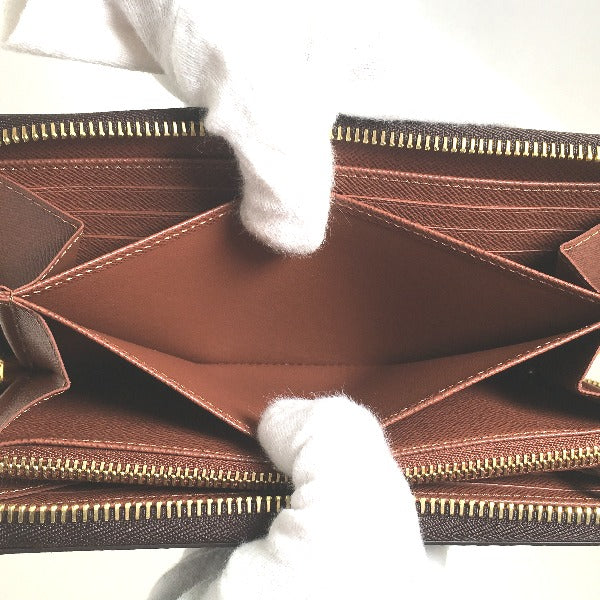LOUIS VUITTON Long Wallet Purse M42616 Monogram canvas Brown Long Wallet Purse Monogram Zippy wallet unisex(Unisex) Used Authentic