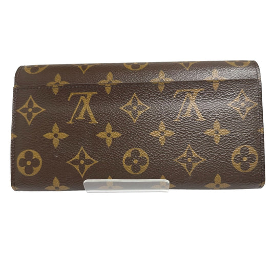 LOUIS VUITTON Long Wallet Purse M60531 Monogram canvas Brown Wallet Monogram Portefeuille Sara unisex(Unisex) Used Authentic