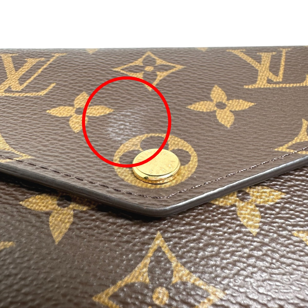 LOUIS VUITTON Long Wallet Purse M60531 Monogram canvas Brown Wallet Monogram Portefeuille Sara unisex(Unisex) Used Authentic