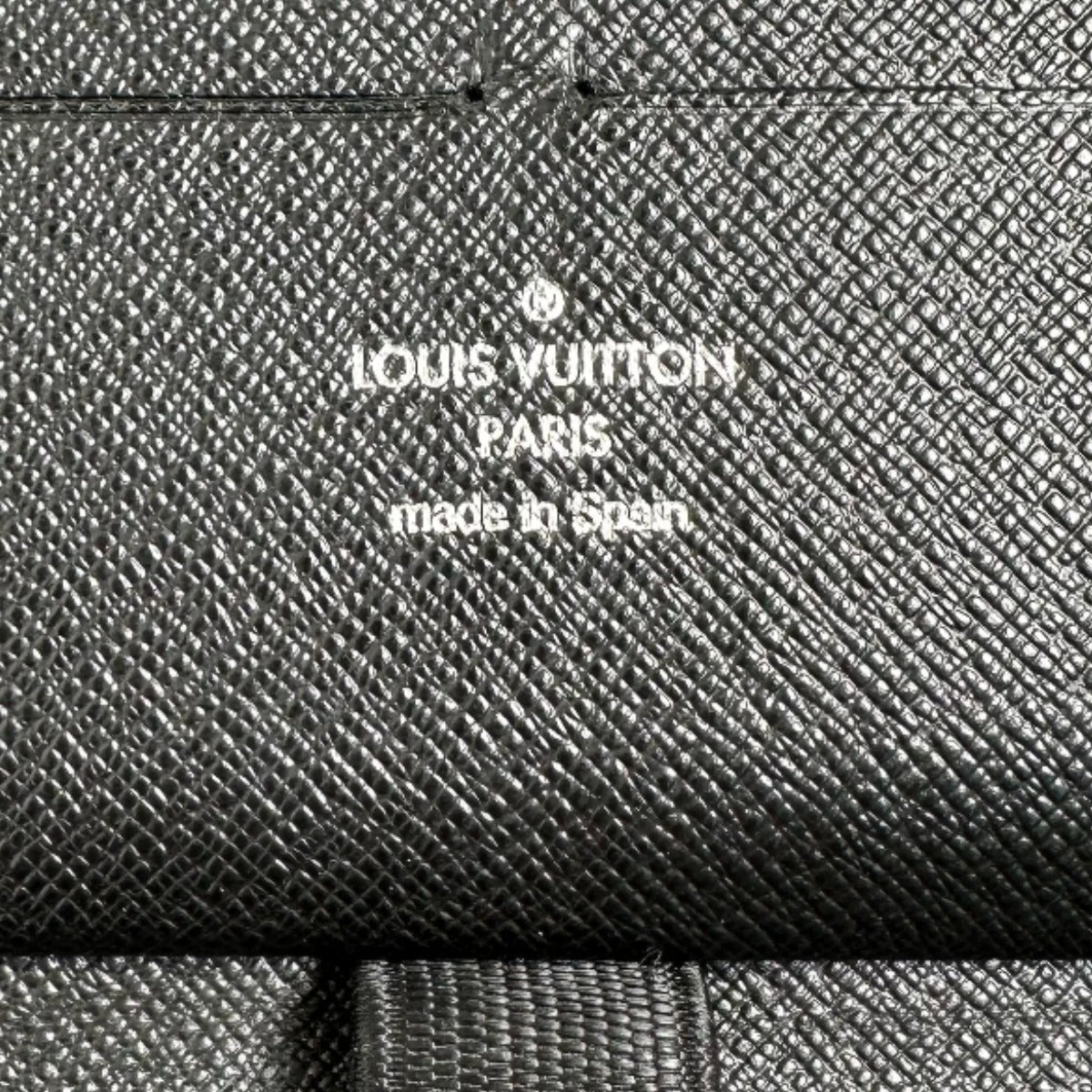 LOUIS VUITTON Long Wallet Purse N63077 Damier Grafitto Canvas black Zip Around Damier Graphite Zippy Organizer mens Used Authentic