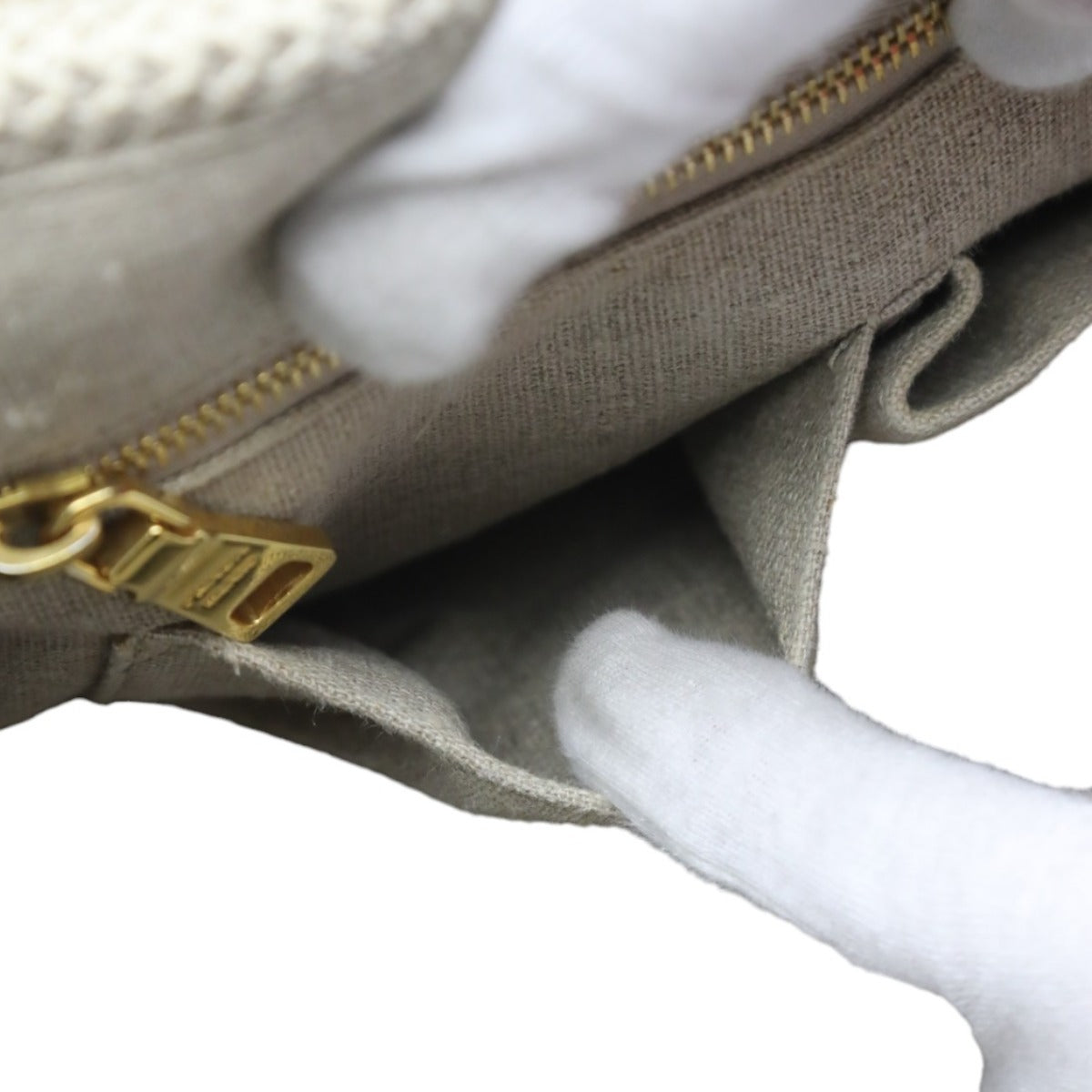 PRADA Tote Bag canvas beige 2WAY bag canvas Canapa Women Used Authentic