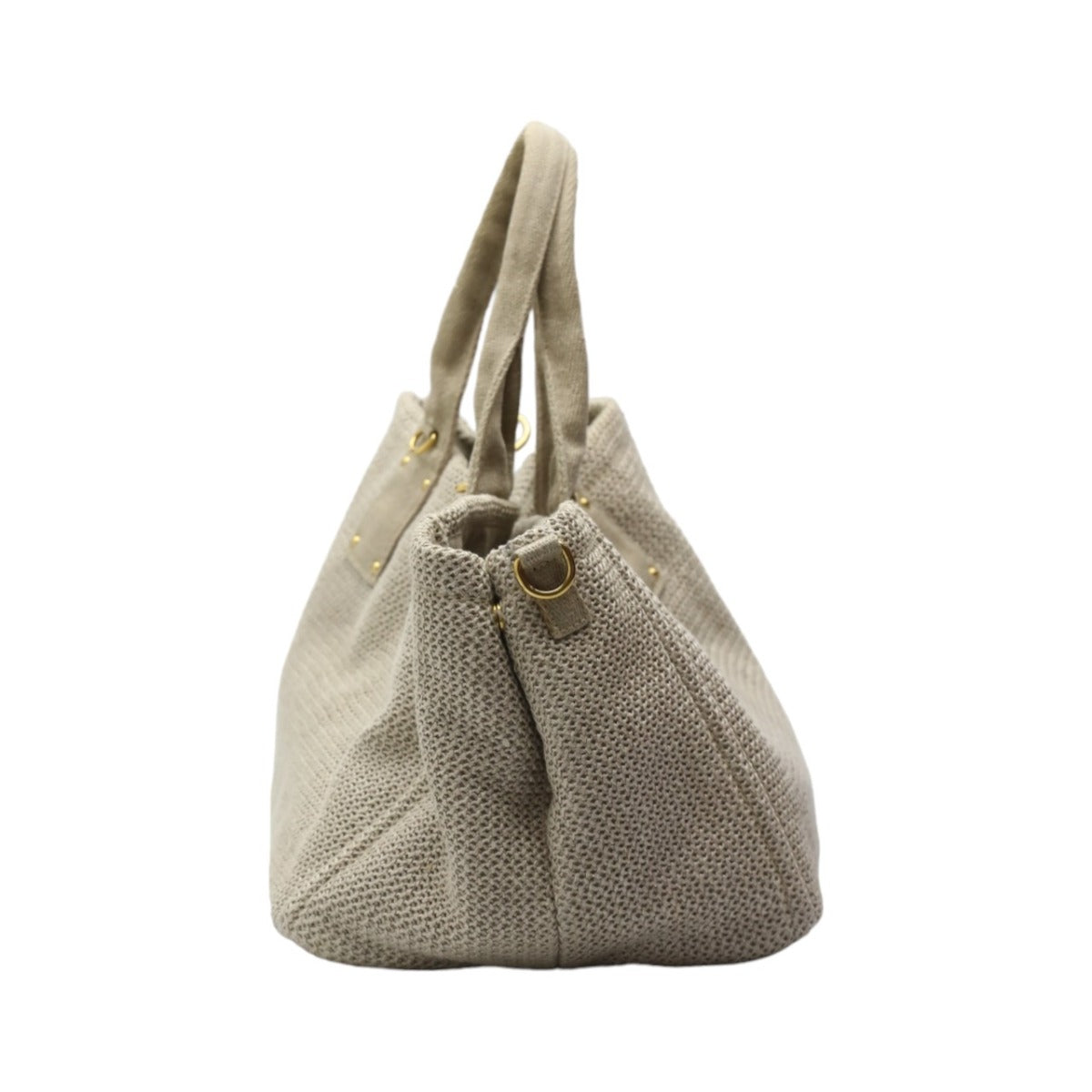 PRADA Tote Bag canvas beige 2WAY bag canvas Canapa Women Used Authentic