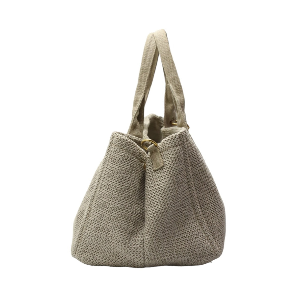 PRADA Tote Bag canvas beige 2WAY bag canvas Canapa Women Used Authentic
