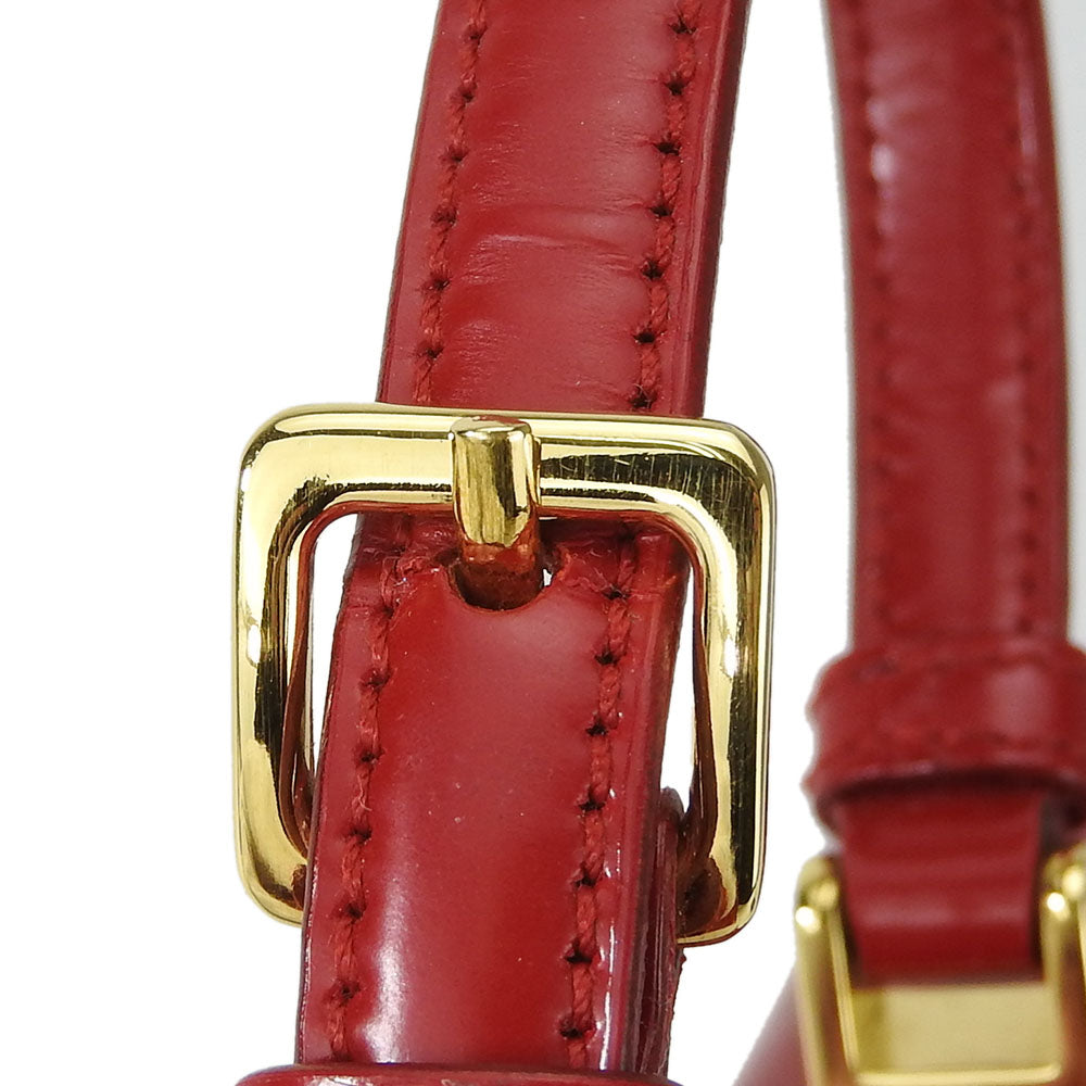 PRADA Handbag BN1670 Calfskin Red Women Used Authentic