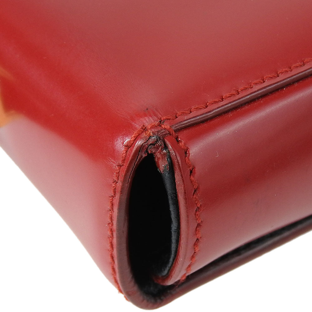PRADA Handbag BN1670 Calfskin Red Women Used Authentic