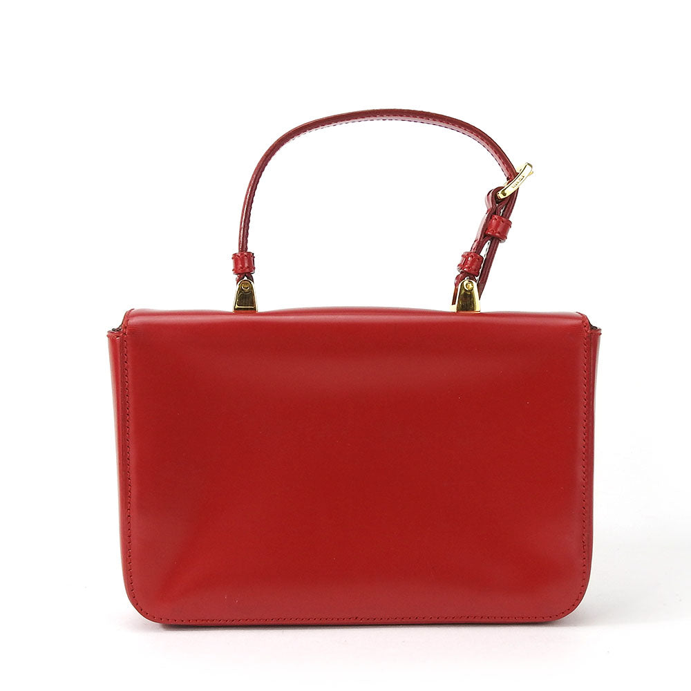 PRADA Handbag BN1670 Calfskin Red Women Used Authentic
