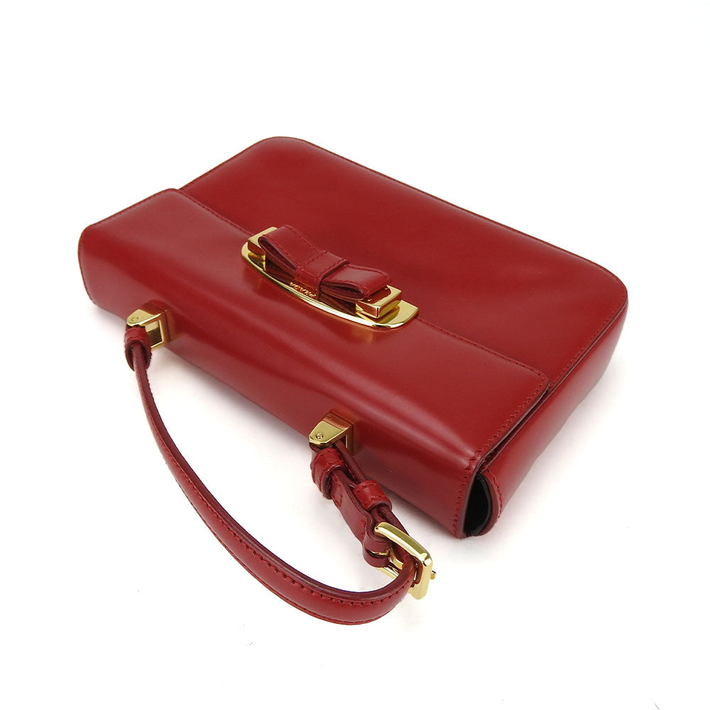 PRADA Handbag BN1670 Calfskin Red Women Used Authentic