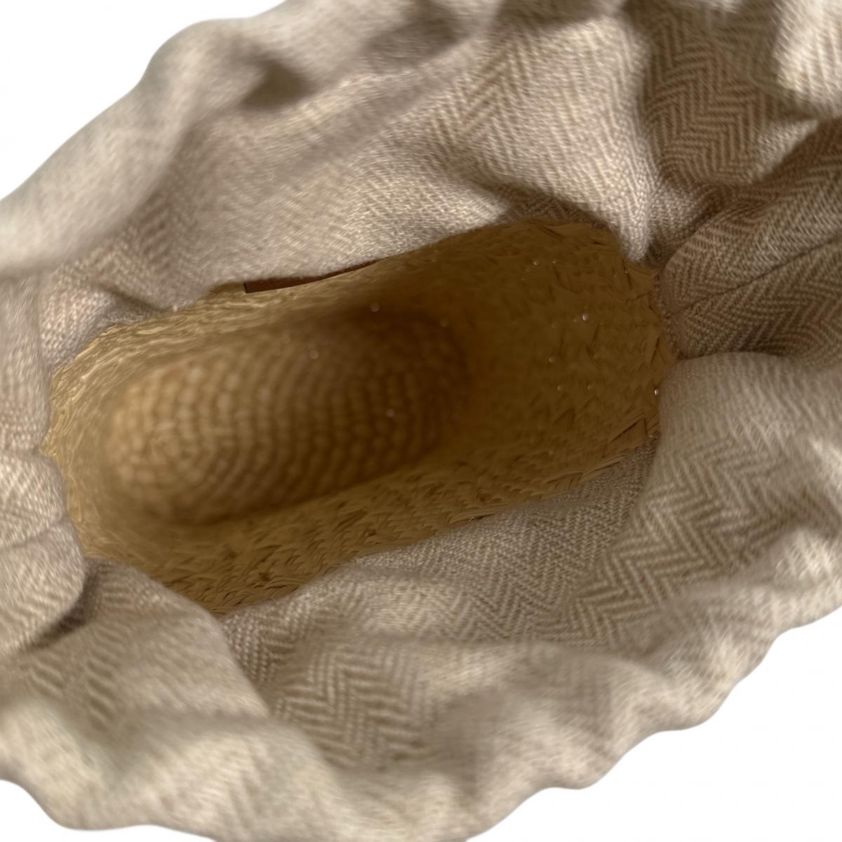 LOEWE Shoulder Bag Calfskin beige Crossbody Carry Irakayashi & Calfskin Square pocket Women Used Authentic