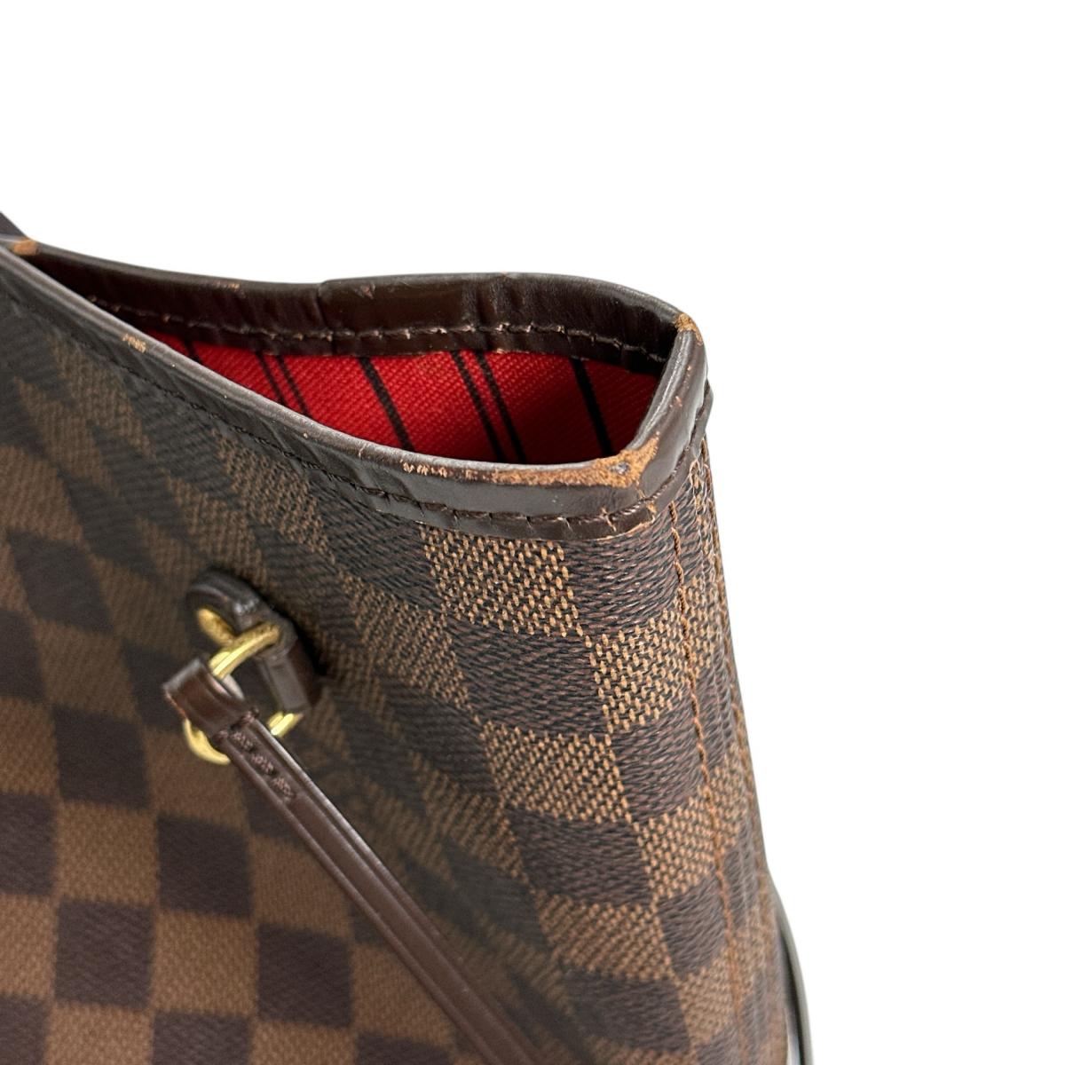 LOUIS VUITTON Tote Bag N51105 Damier canvas Brown lightweight Damier Neverfull MM Women Used Authentic