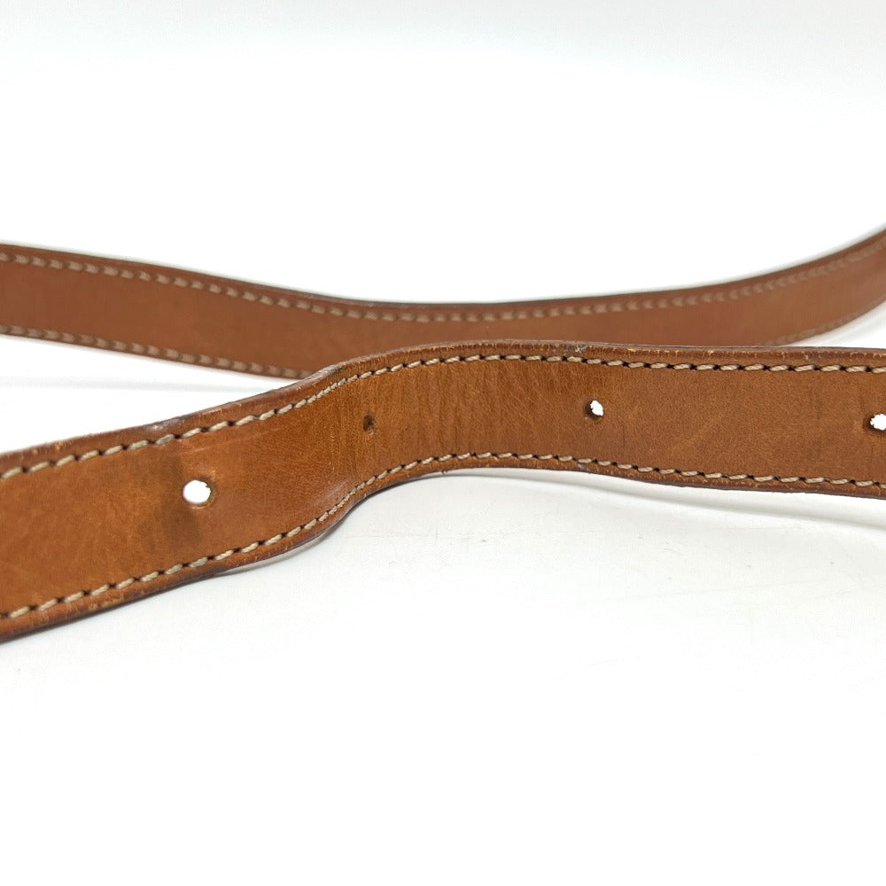 CELINE Shoulder Bag PVC / Leather Brown Macadam