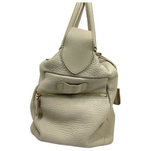 CELINE Handbag leather beige Old logo Mini Boston