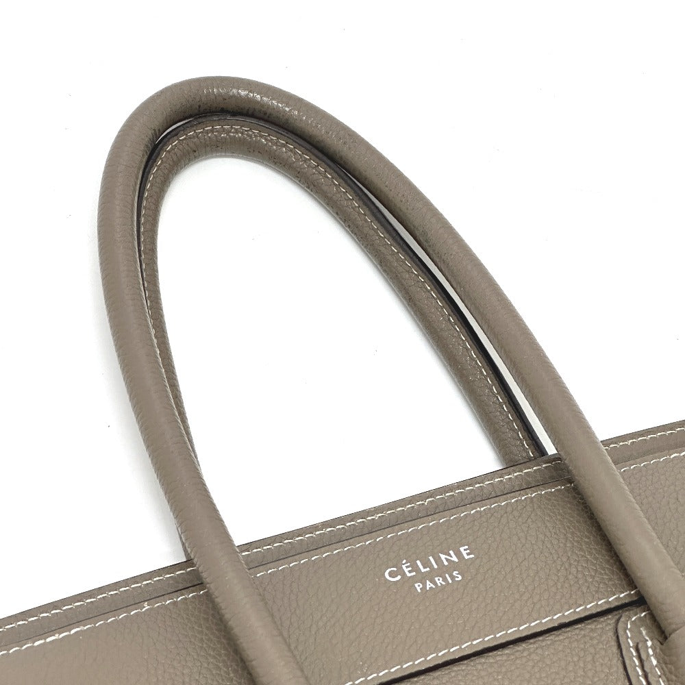CELINE Handbag leather beige Luggage Women Used Authentic