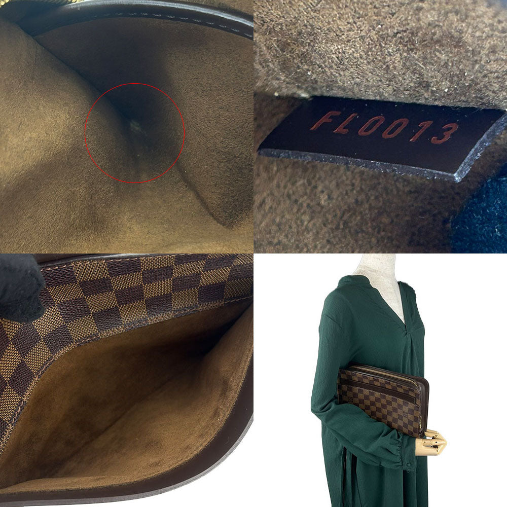 LOUIS VUITTON business bag N51993 Damier Brown Saint Louis mens Used Authentic