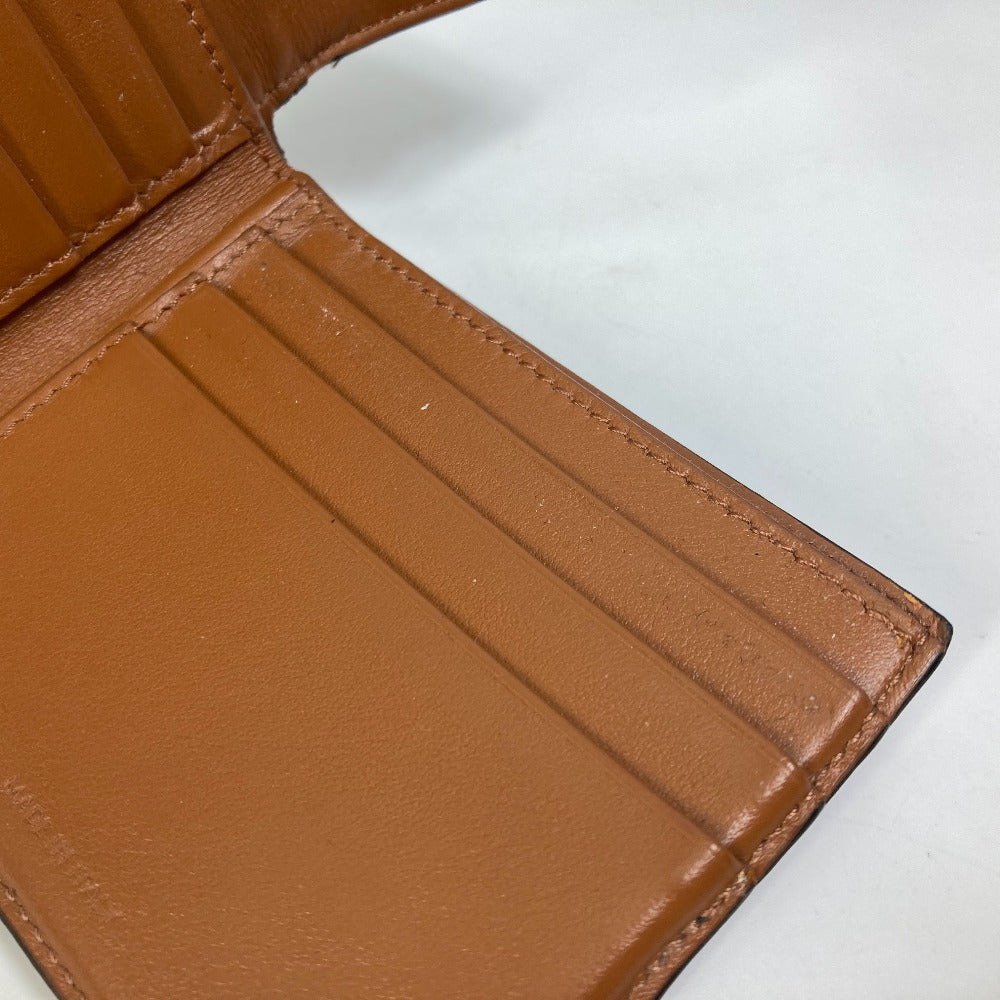 CELINE Folded wallet leather Brown Card Case triomphe wallet mens Secondhand Authentic