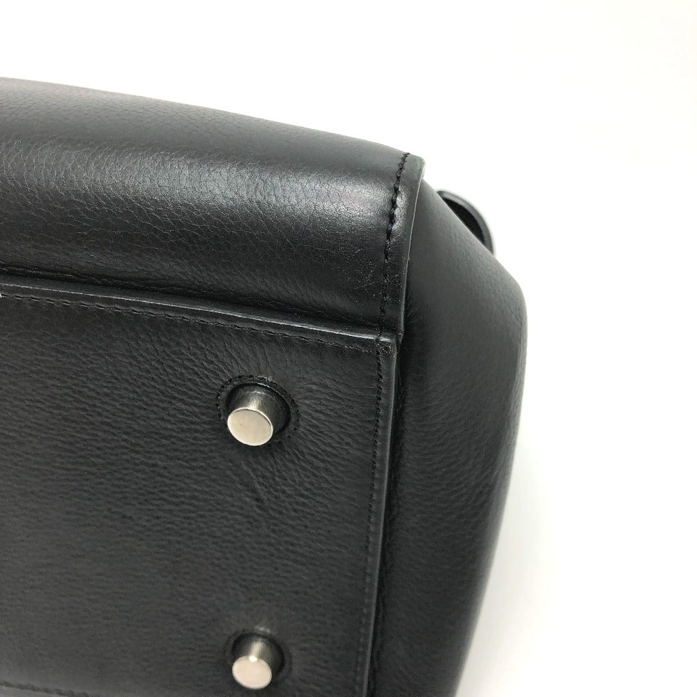CELINE Shoulder Bag leather black Shoulder edge bag