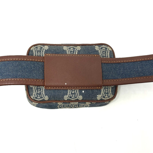 CELINE Waist bag denim blue Macadam denim