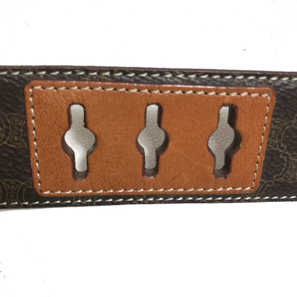 CELINE Waist bag PVC / Leather Brown Macadam Women 65 Used Authentic