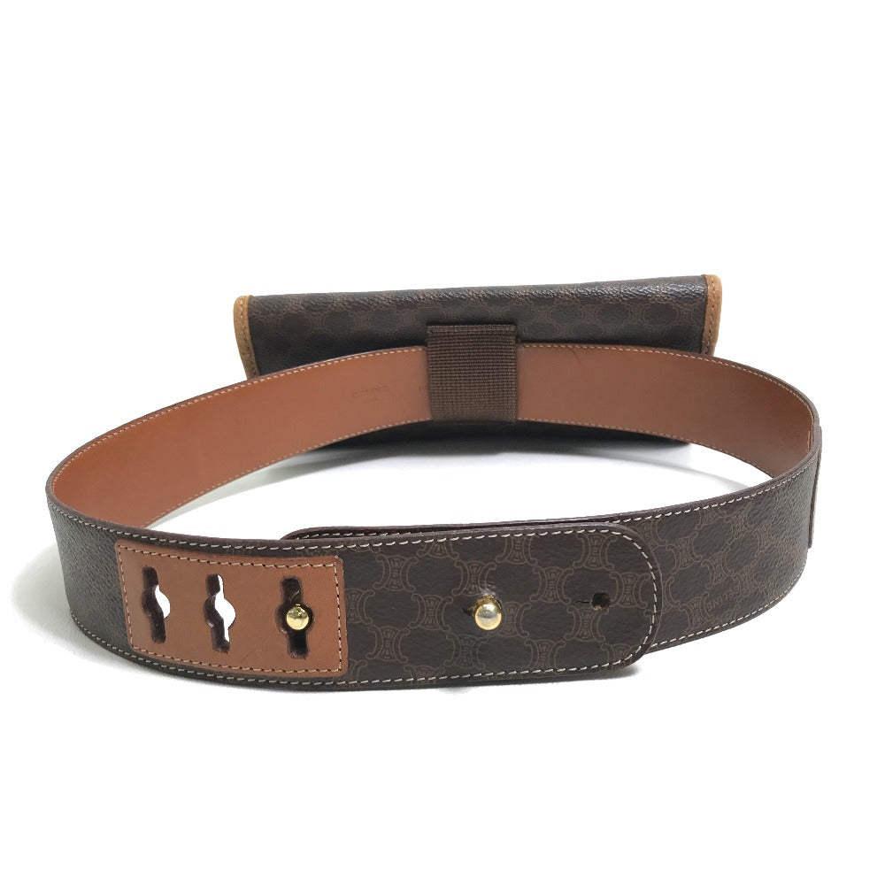 CELINE Waist bag PVC / Leather Brown Macadam Women 65 Used Authentic