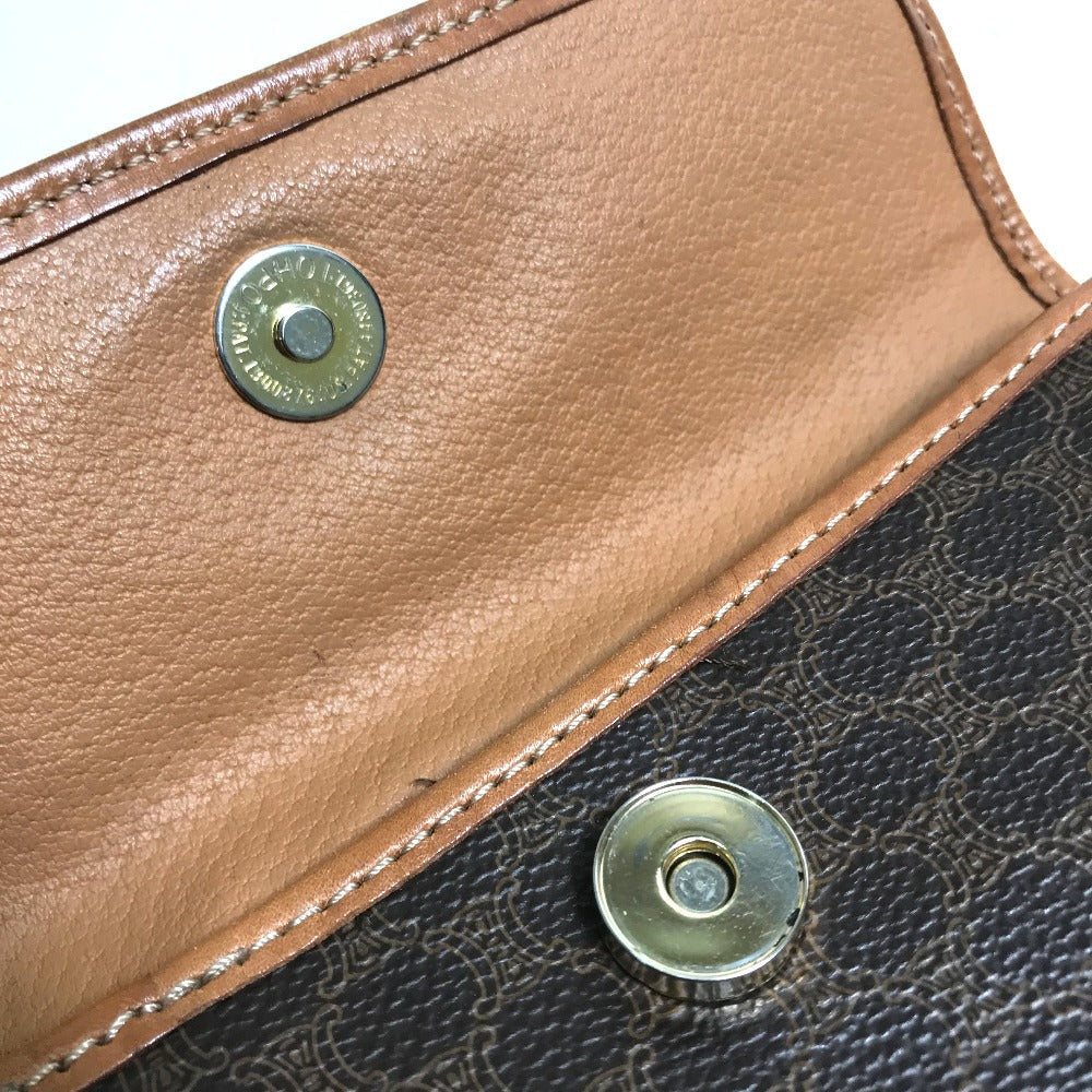 CELINE Waist bag PVC / Leather Brown Macadam Women 65 Used Authentic