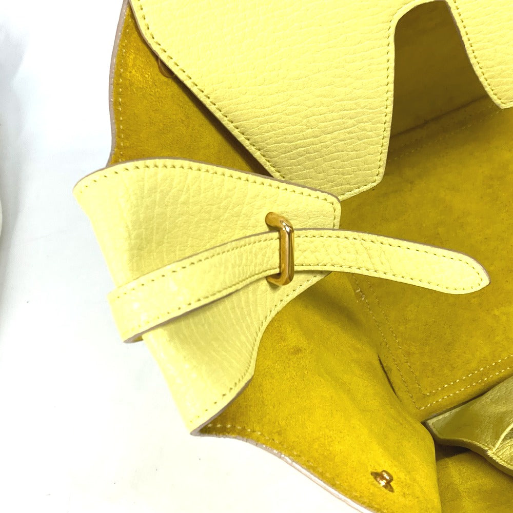 CELINE Handbag 175883 leather yellow Tote Bag belt bag Thai Mini Thai Bag Women Used Authentic