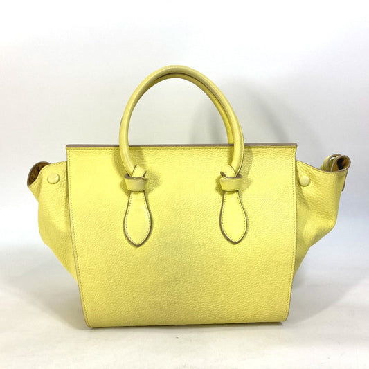 CELINE Handbag 175883 leather yellow Tote Bag belt bag Thai Mini Thai Bag Women Used Authentic