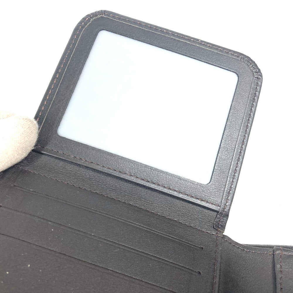 LOUIS VUITTON Folded wallet M93548 Damier Jean Canvas black Damier Jean Porte Billets 9 Carte Credit Funeral mens Used Authentic