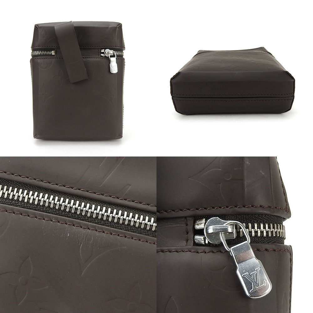 LOUIS VUITTON Pouch M46550 Monogram grass leather Brown Ray unisex(Unisex) Used Authentic