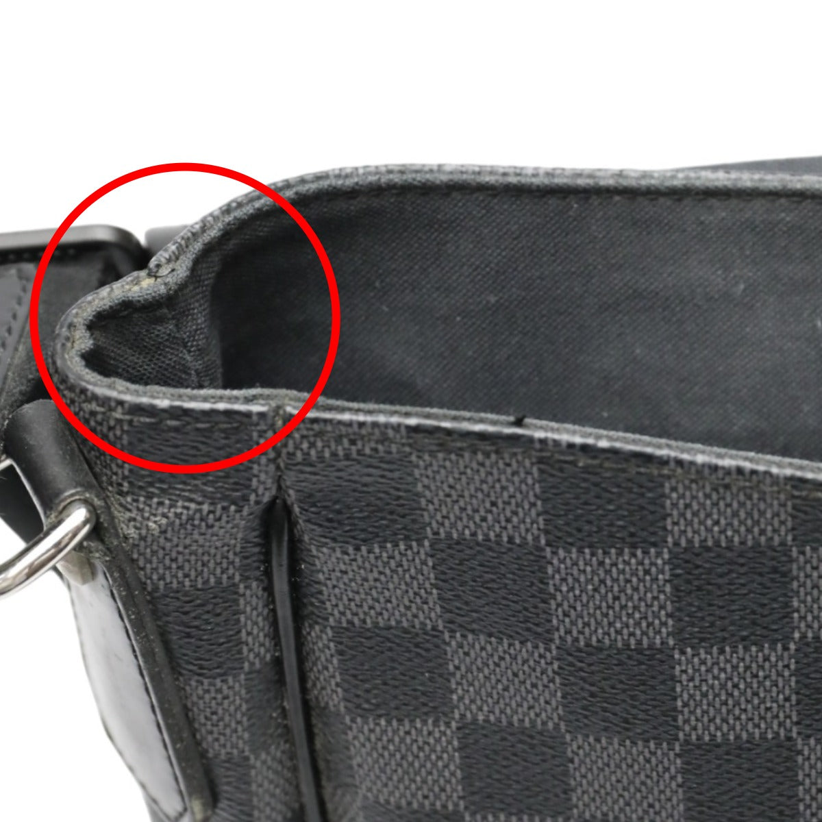 LOUIS VUITTON Shoulder Bag N58033 leather black Shoulder Bag Damier Grafitte Daniel GM unisex(Unisex) Used Authentic