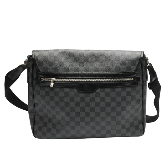 LOUIS VUITTON Shoulder Bag N58033 leather black Shoulder Bag Damier Grafitte Daniel GM unisex(Unisex) Used Authentic