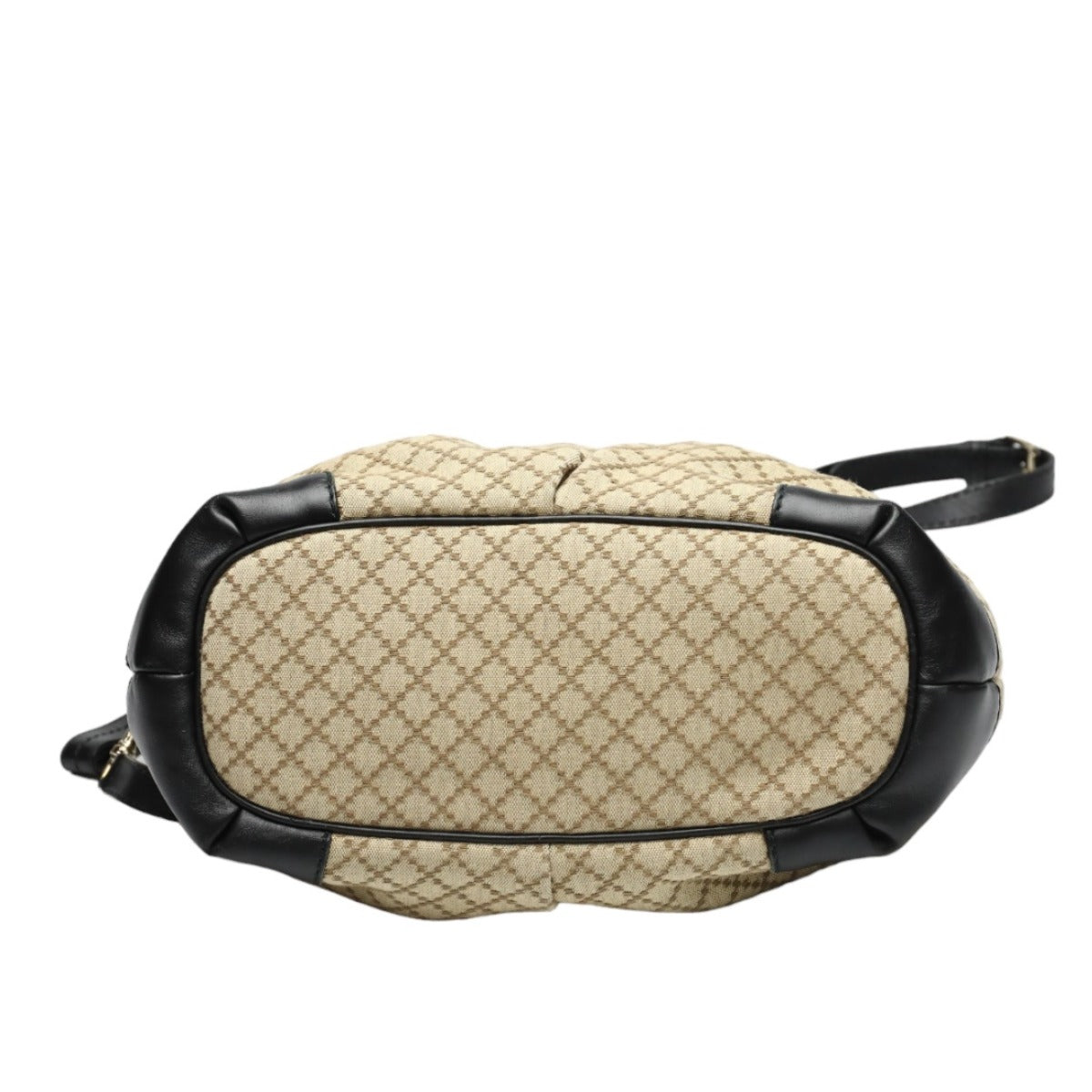 GUCCI Shoulder Bag 247902 canvas Black x beige 2WAYShoulder Bag Diamante Women Used Authentic