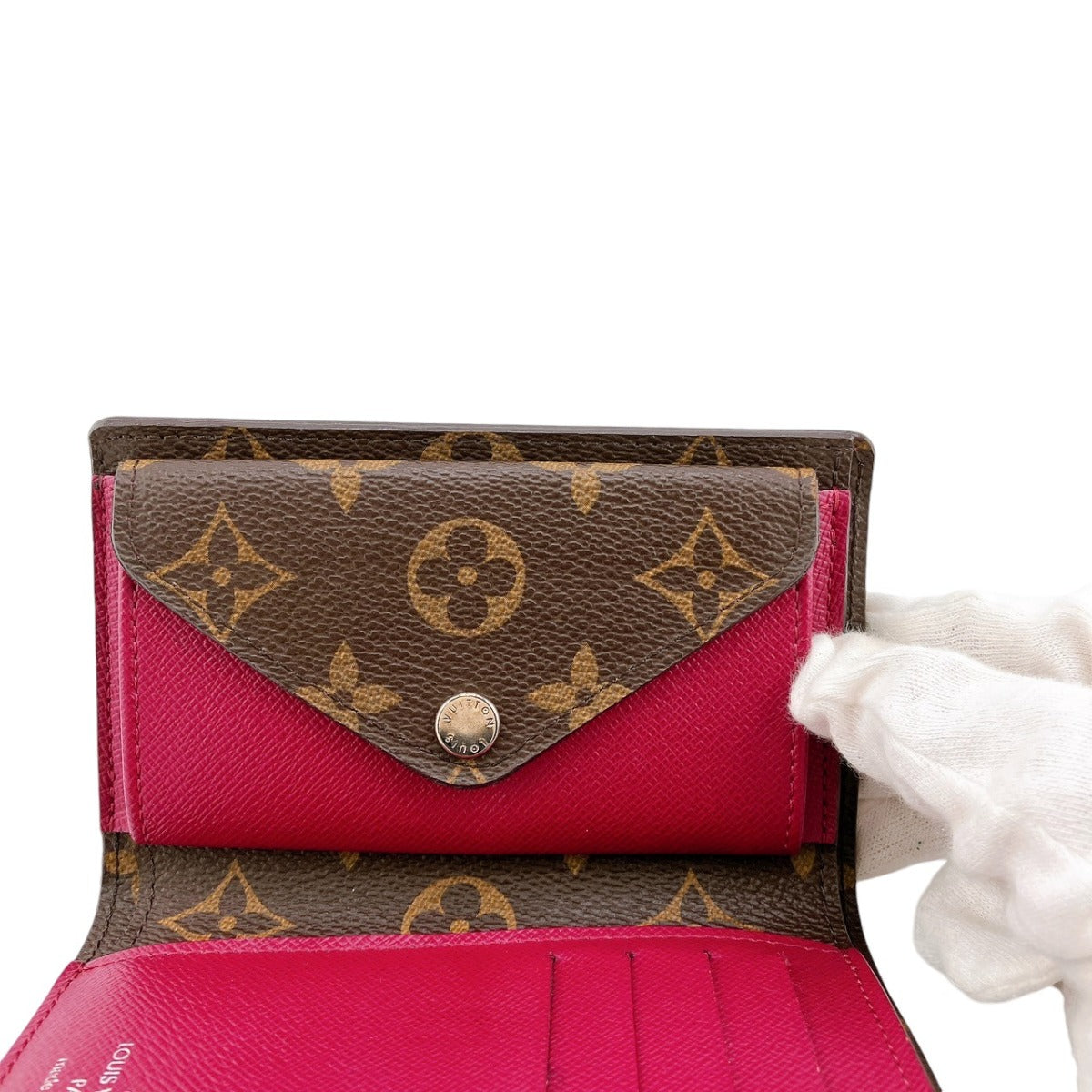 LOUIS VUITTON Tri-fold wallet M60494 Monogram Canvas, Epi Leather Red Portefeuille - Mariel Compact Monogram With Coin Pocket Women Used Authentic