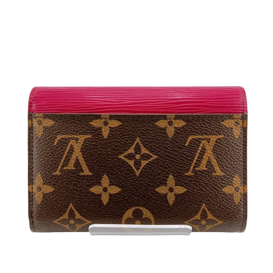 LOUIS VUITTON Tri-fold wallet M60494 Monogram Canvas, Epi Leather Red Portefeuille - Mariel Compact Monogram With Coin Pocket Women Used Authentic