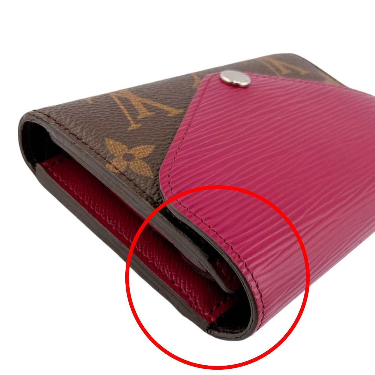 LOUIS VUITTON Tri-fold wallet M60494 Monogram Canvas, Epi Leather Red Portefeuille - Mariel Compact Monogram With Coin Pocket Women Used Authentic