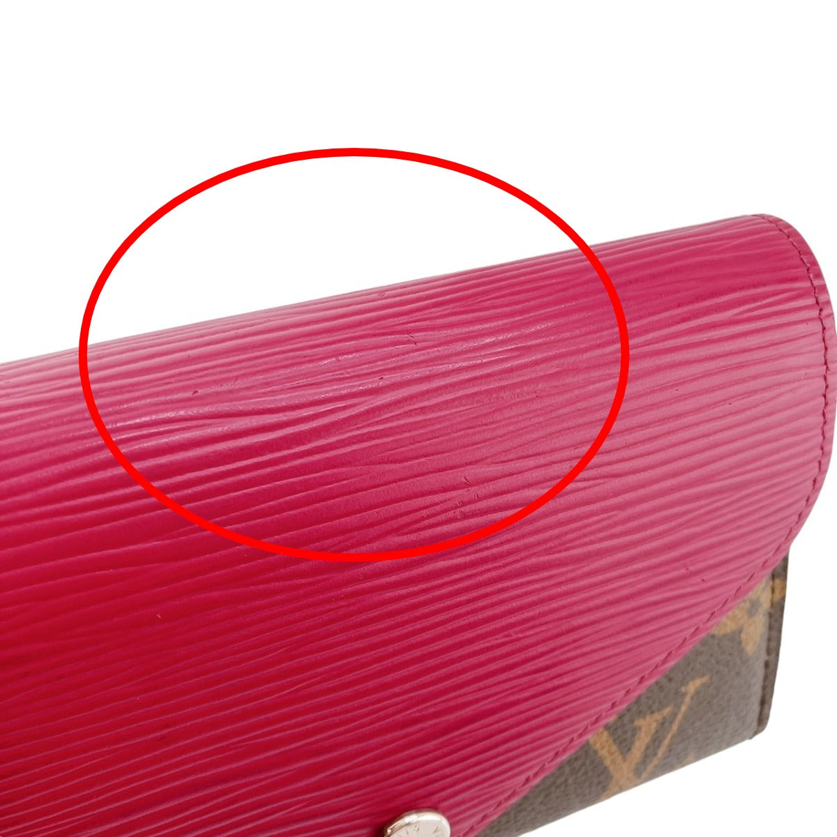 LOUIS VUITTON Tri-fold wallet M60494 Monogram Canvas, Epi Leather Red Portefeuille - Mariel Compact Monogram With Coin Pocket Women Used Authentic