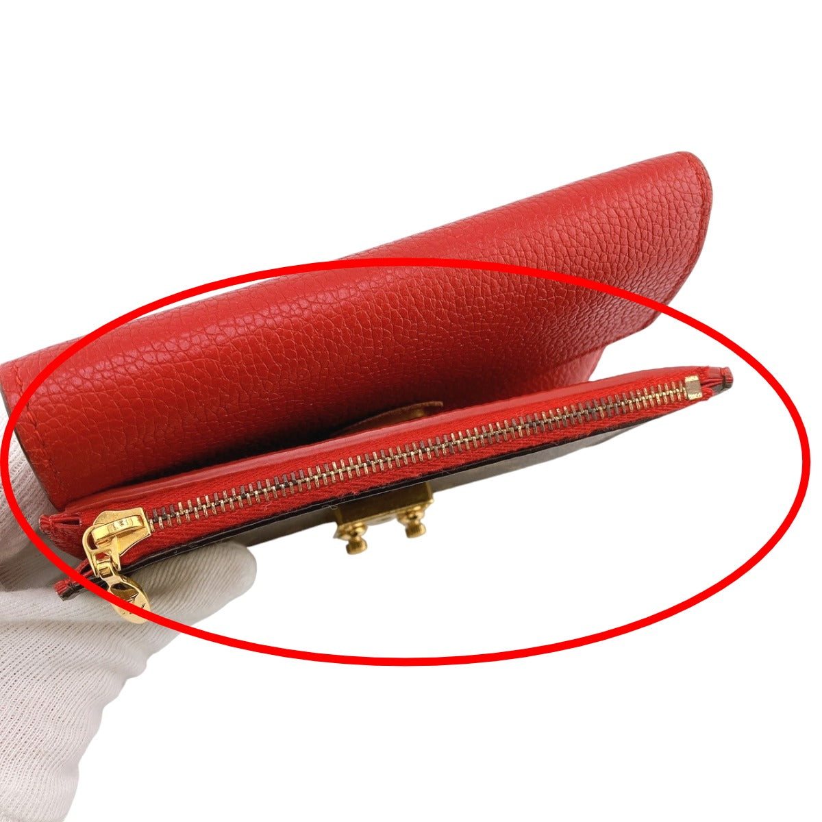 LOUIS VUITTON Tri-fold wallet M67478 Monogram canvas Red Monogram With Coin Pocket