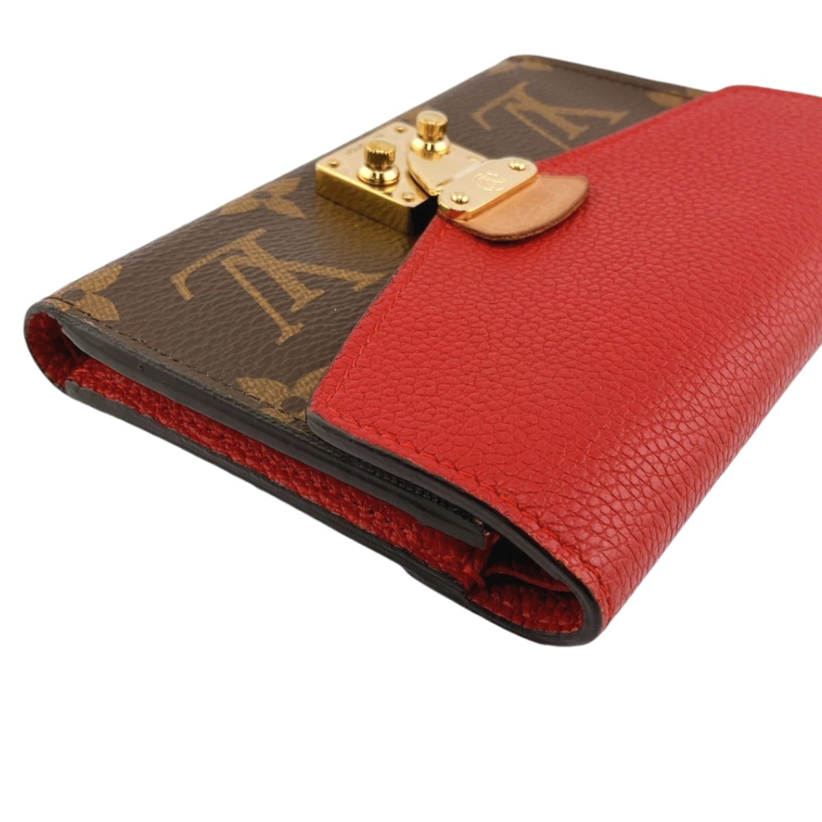 LOUIS VUITTON Tri-fold wallet M67478 Monogram canvas Red Monogram With Coin Pocket