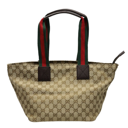 GUCCI Tote Bag 131230 GG canvas GG canvas beige Handbag GG canvas Women Used Authentic
